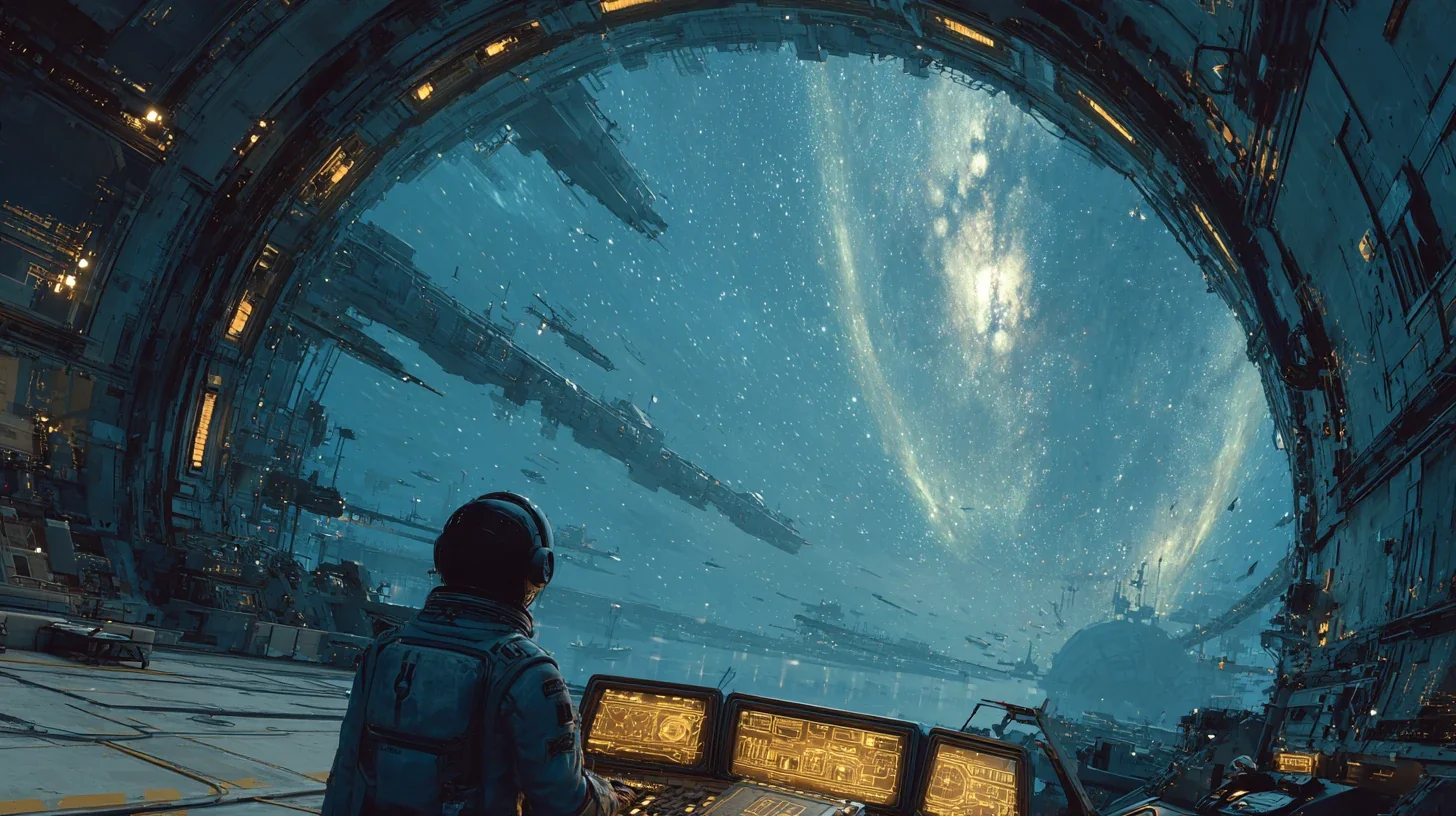 Le poste de commandement face à la galaxie