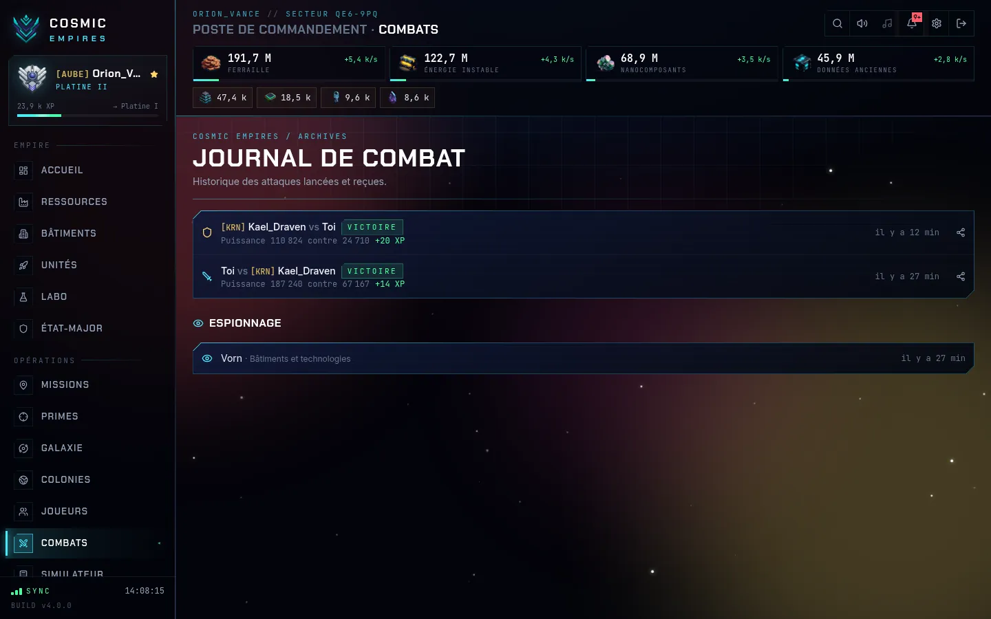 Journal de combat