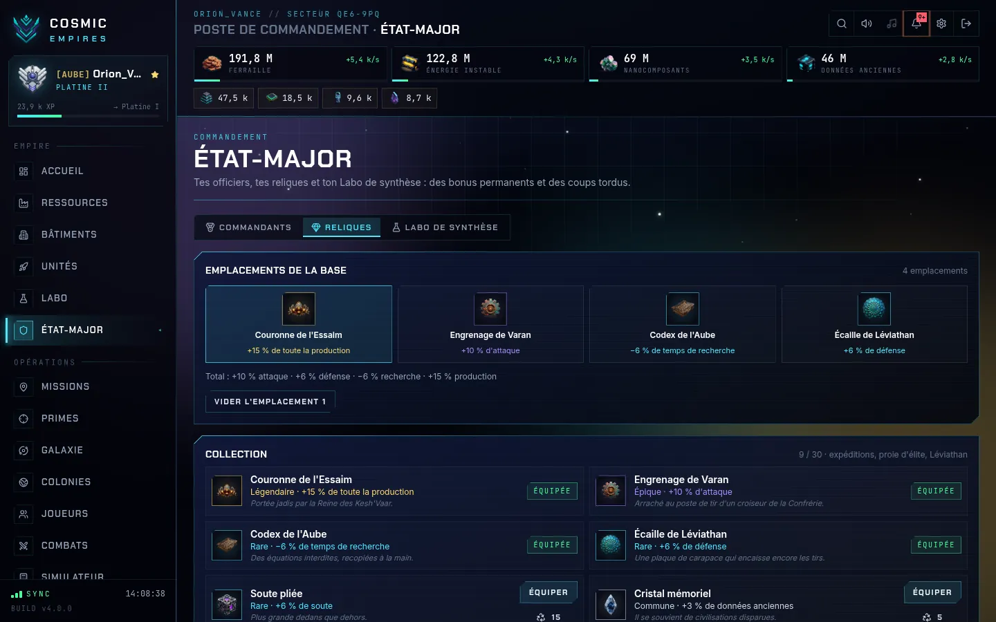 État-major : reliques