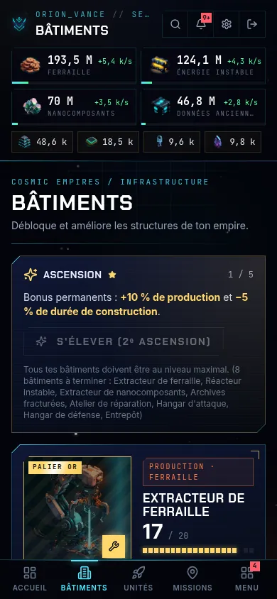 Bâtiments mobile