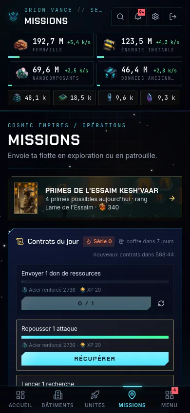 Missions mobile
